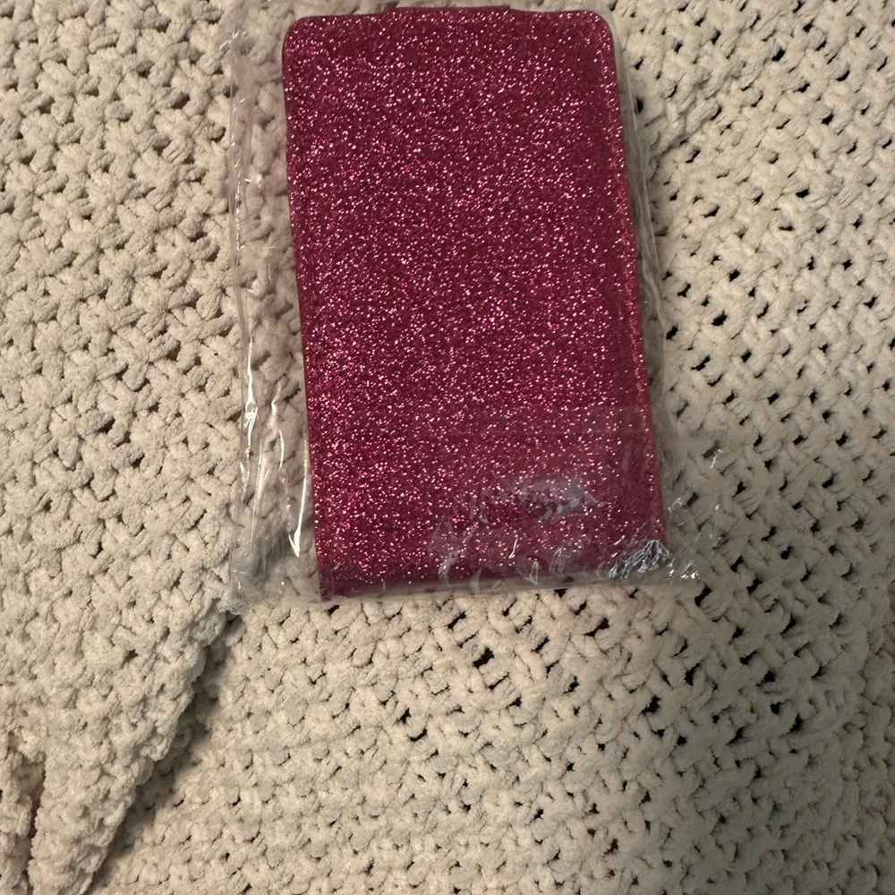 Sparkly Pink Makeup Organizer with Glitter Finish
